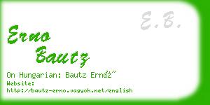 erno bautz business card